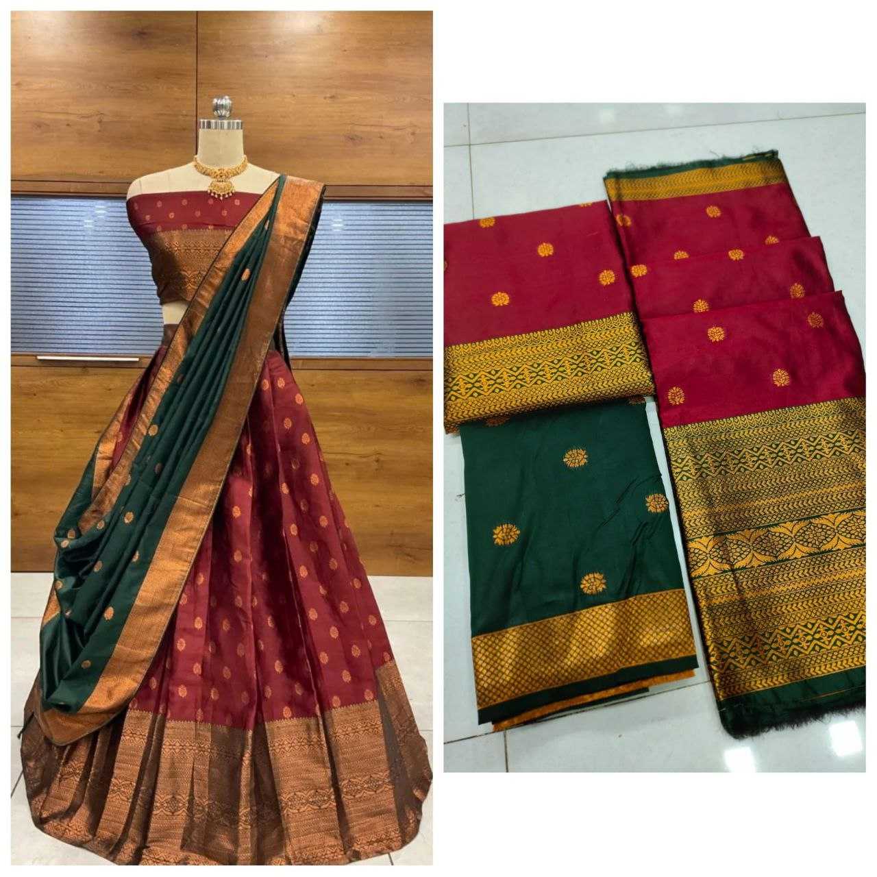 YNF KANJIVARAM SILK RPVR ARRIVLAS WHOLESALE LEHENGAS MANUFACTURER     